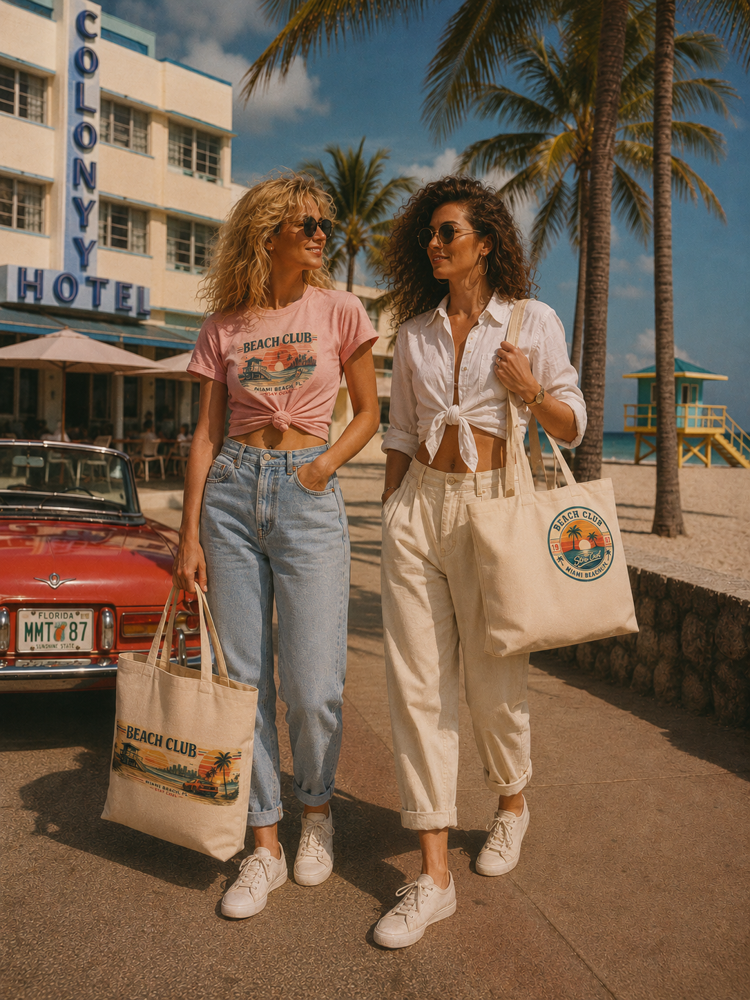Beach Club Miami 1987 Tote Bag – Vintage Summer Style