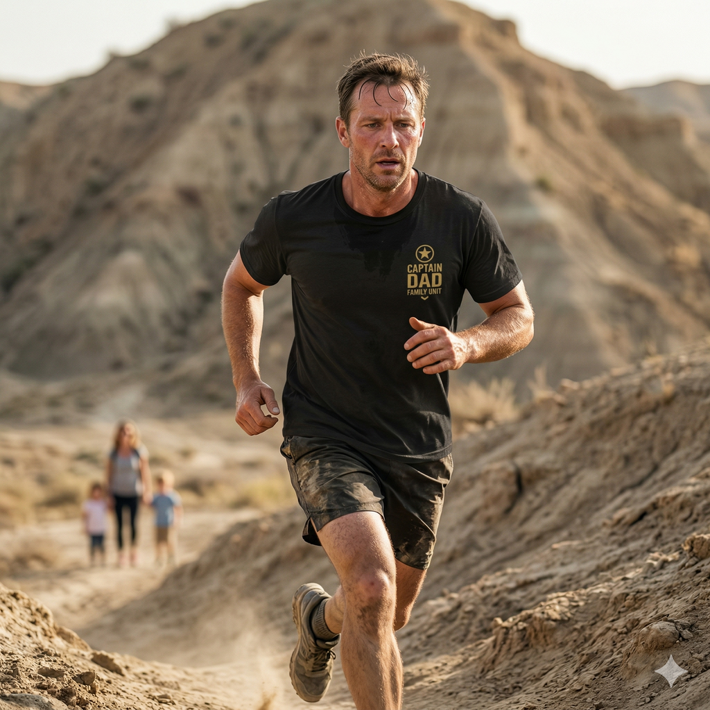 CAPTAIN DAD T-Shirt – Family Unit Military Style | Gildan 5000 Unisex Heavy Cotton Tee